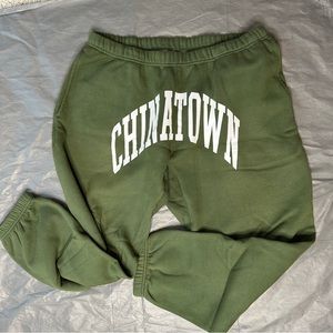 China Town Green Joggers Size XL